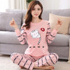 Women’s Autumn Bear & Cat Pajama Set