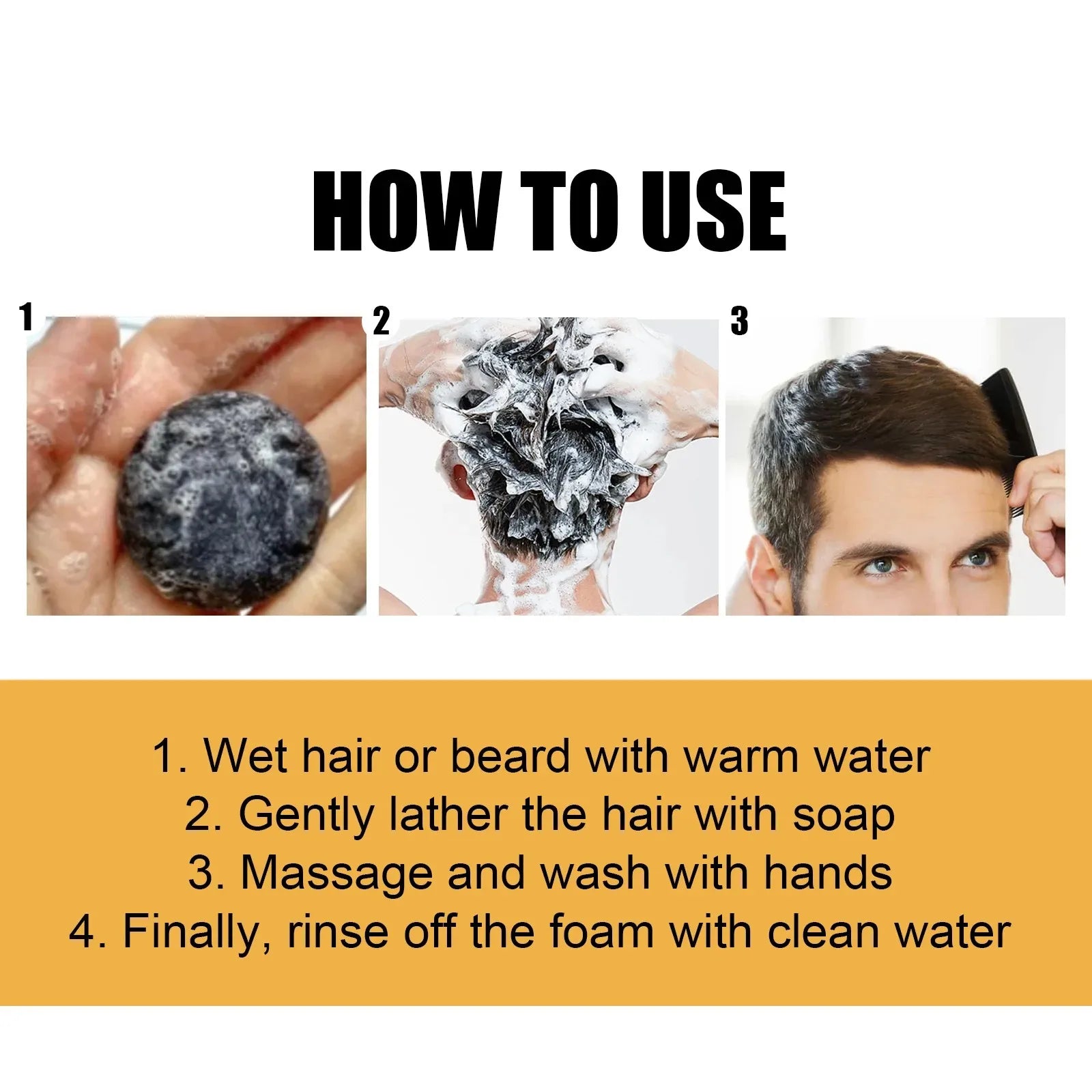 Polygonum Multiflorum Black & White Hair Soap Set