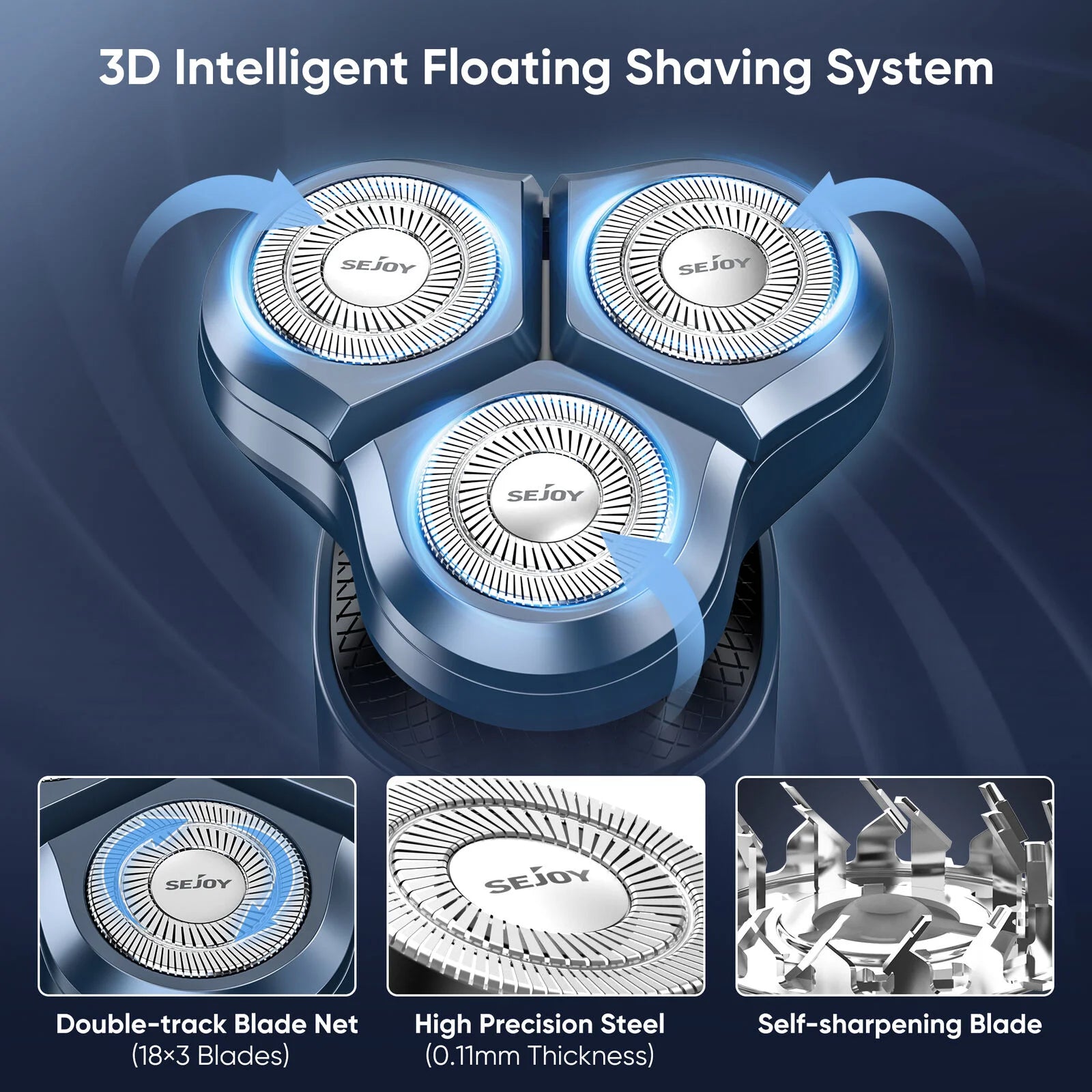 SEJOY 3-in-1 Men’s Electric Shaver