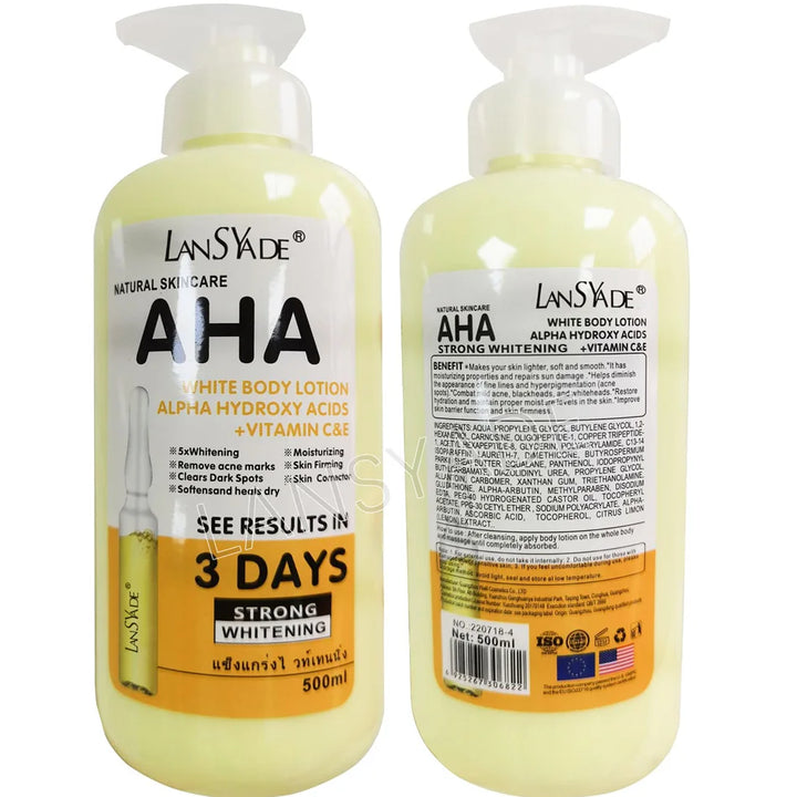 Whitening Body Lotion with AHA & Vitamins C&E – 500ml