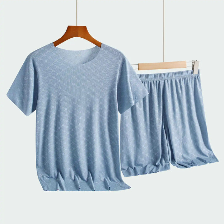 Men’s Summer Ice Silk Pajama Set