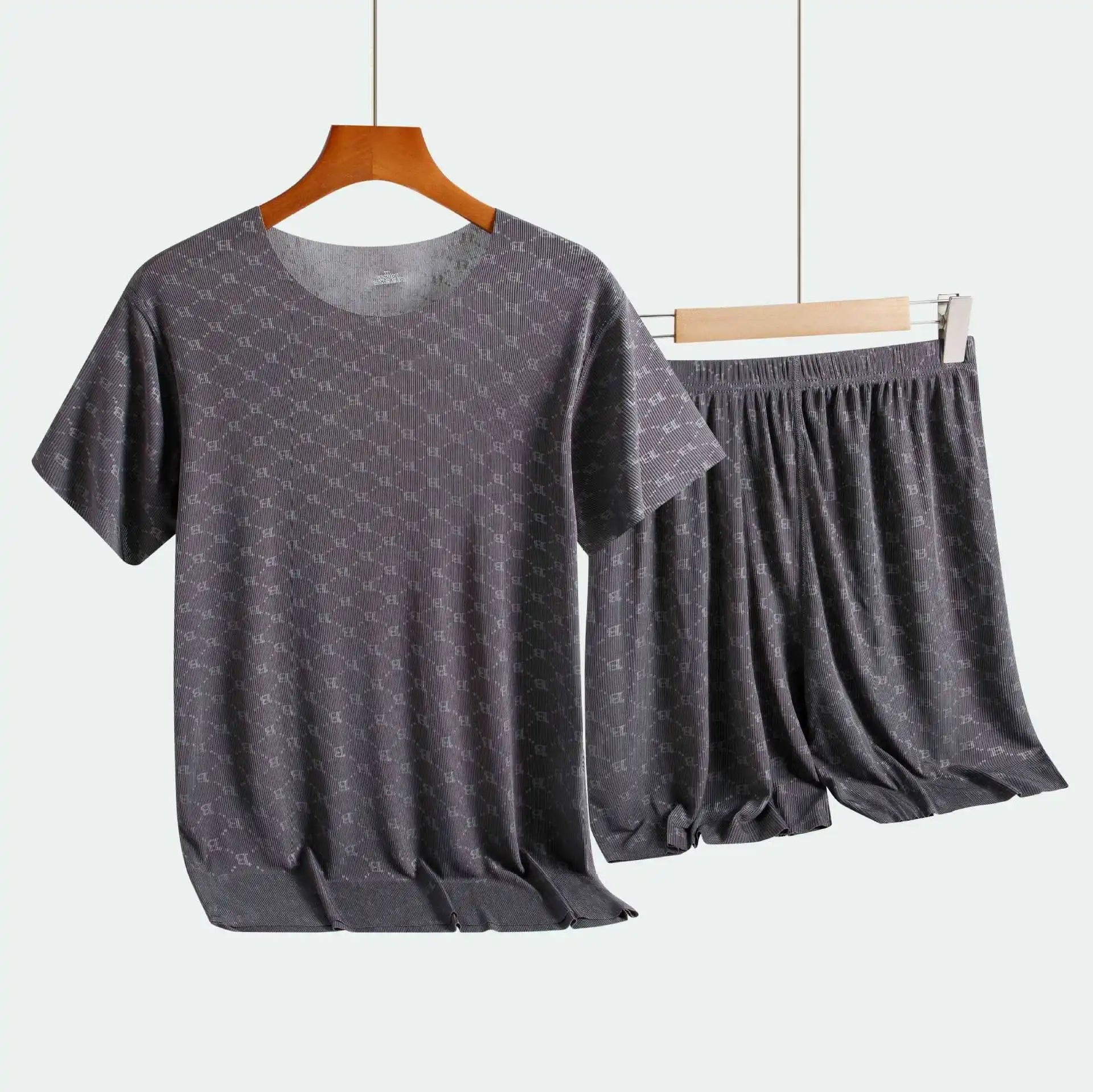 Men’s Summer Ice Silk Pajama Set