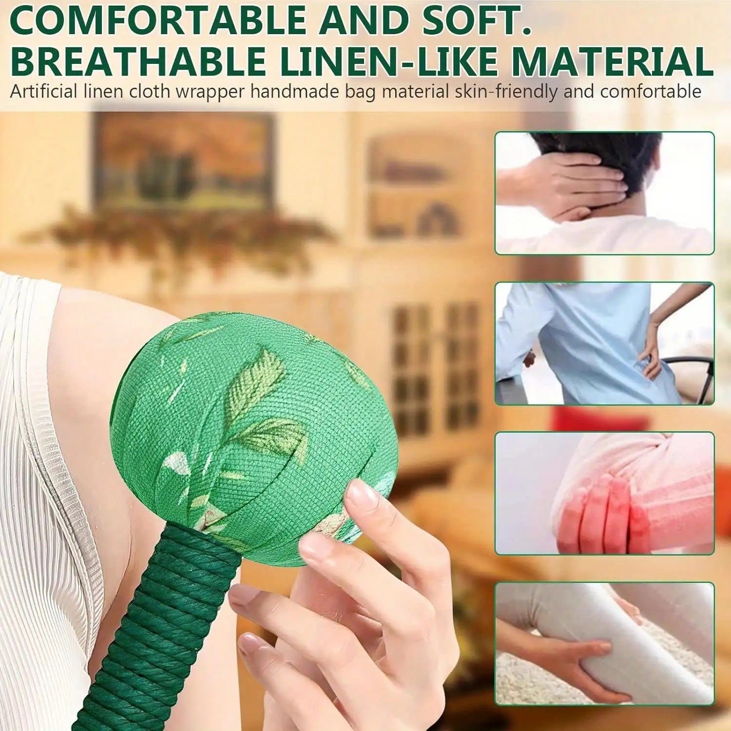 Wormwood Long-Handled Massage Hammer