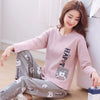Women’s Autumn Bear & Cat Pajama Set