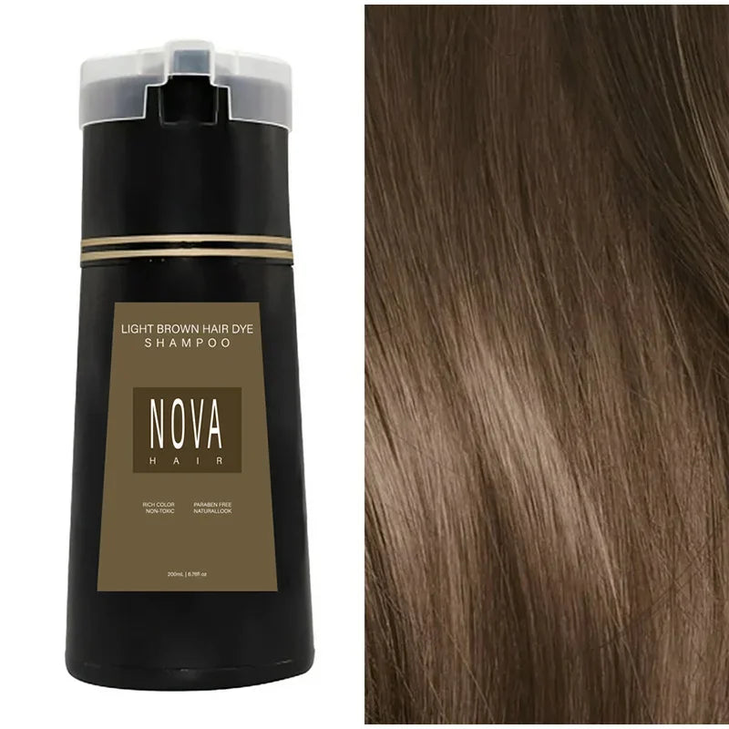 Nova 3-in-1 Natural Black Hair Dye Shampoo