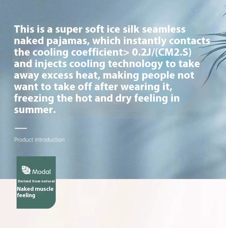 Men’s Summer Ice Silk Pajama Set