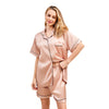 LWQ&ROSE Women’s Ice Silk Summer Pajama Set