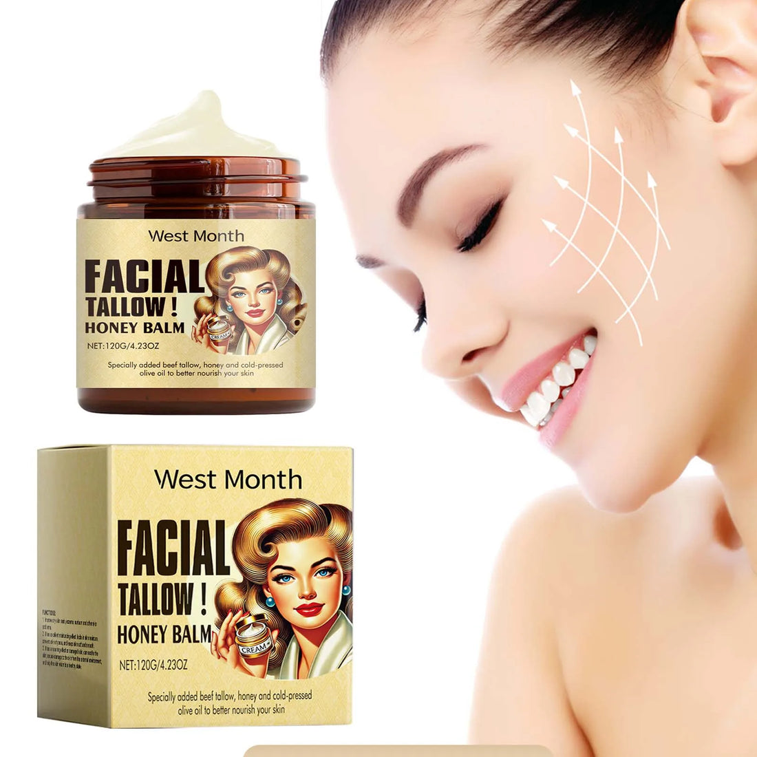 Beef Tallow Moisturizing Face Cream