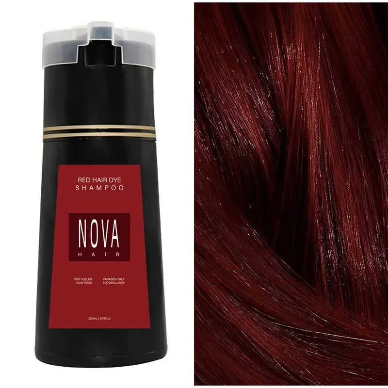 Nova 3-in-1 Natural Black Hair Dye Shampoo