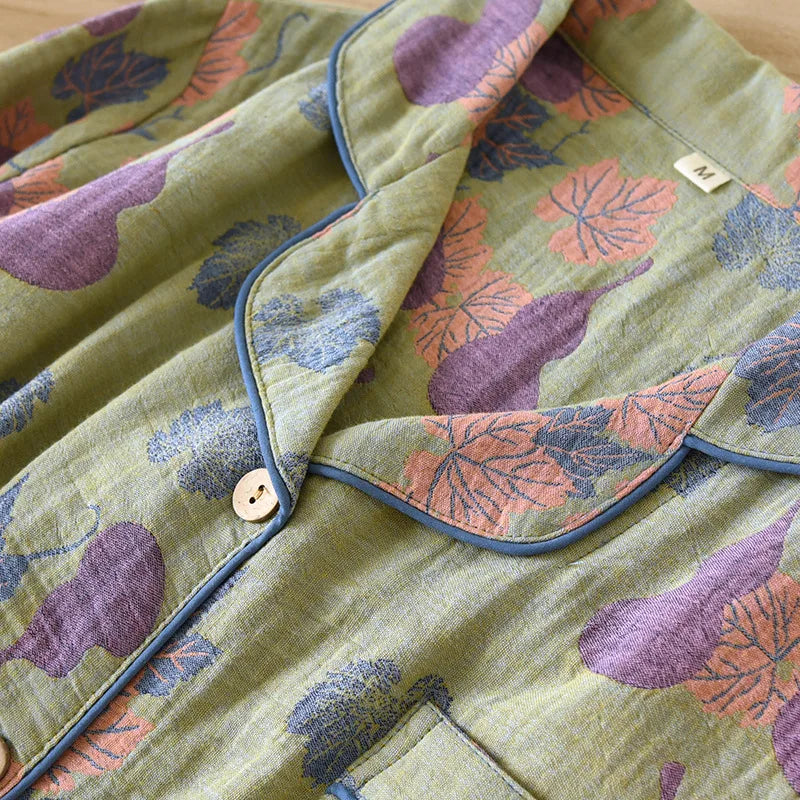 Women’s Japanese Cotton Pajama Set – Spring/Autumn