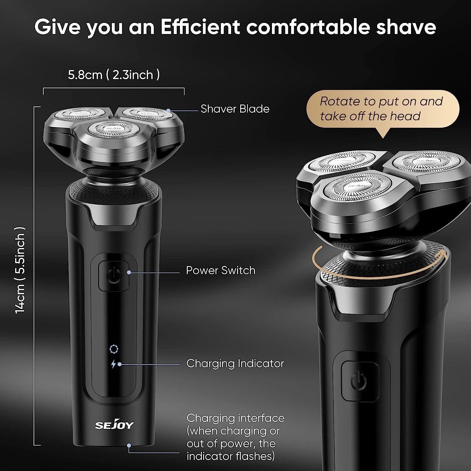 SEJOY 3-in-1 Men’s Electric Shaver